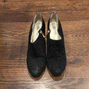 Black Michael Kors boot heels